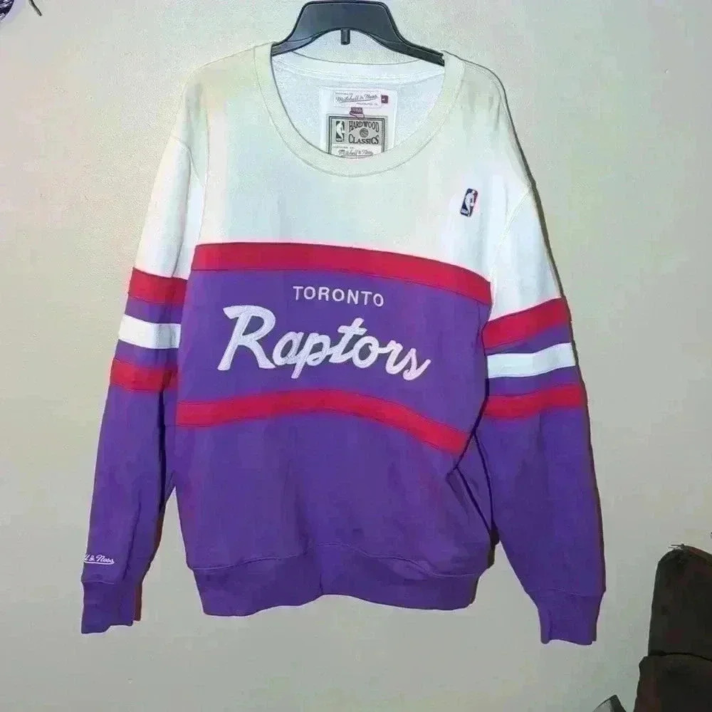 Vintage Toronto Raptors sweatshirt made by Mitchell and Ness. Size large, purple - Picture 2 of 8